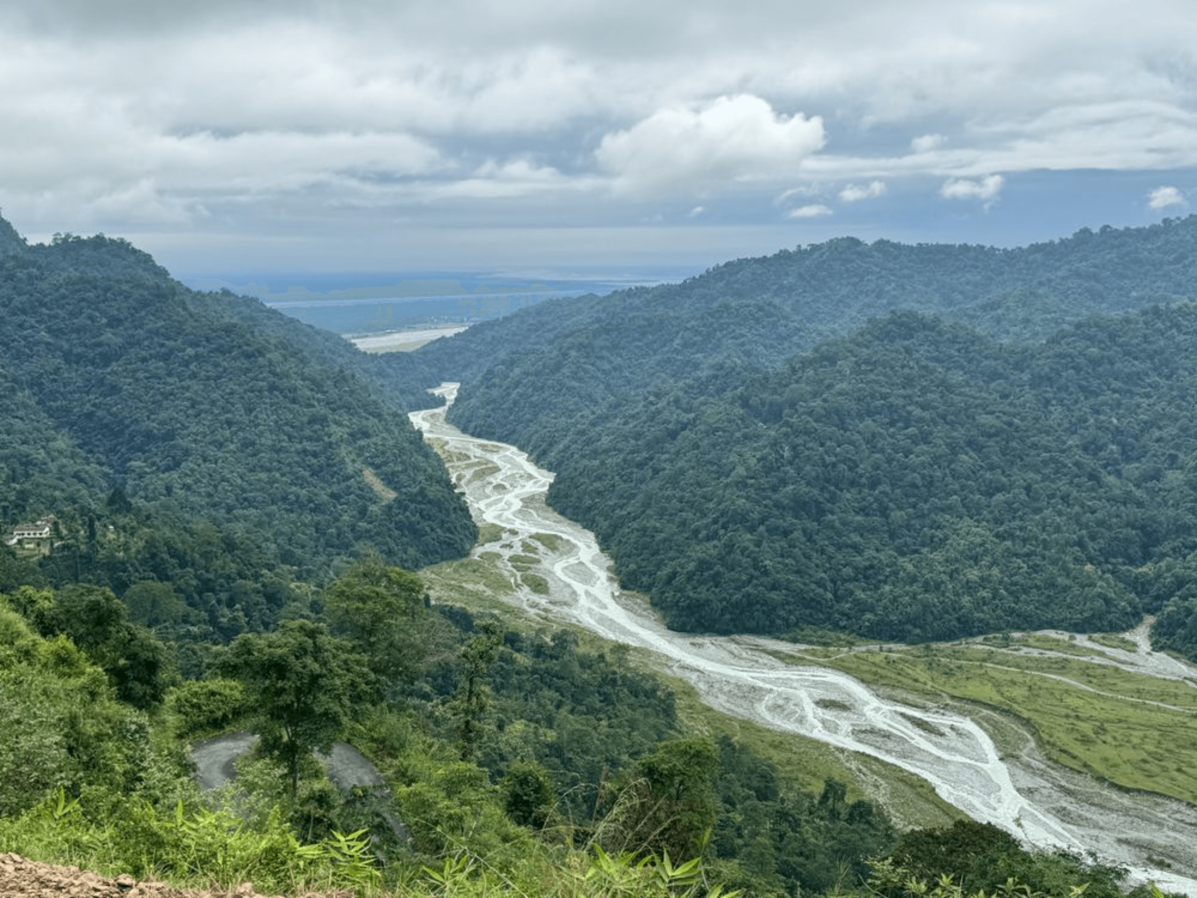 Scenic Northeast hills river and valleys