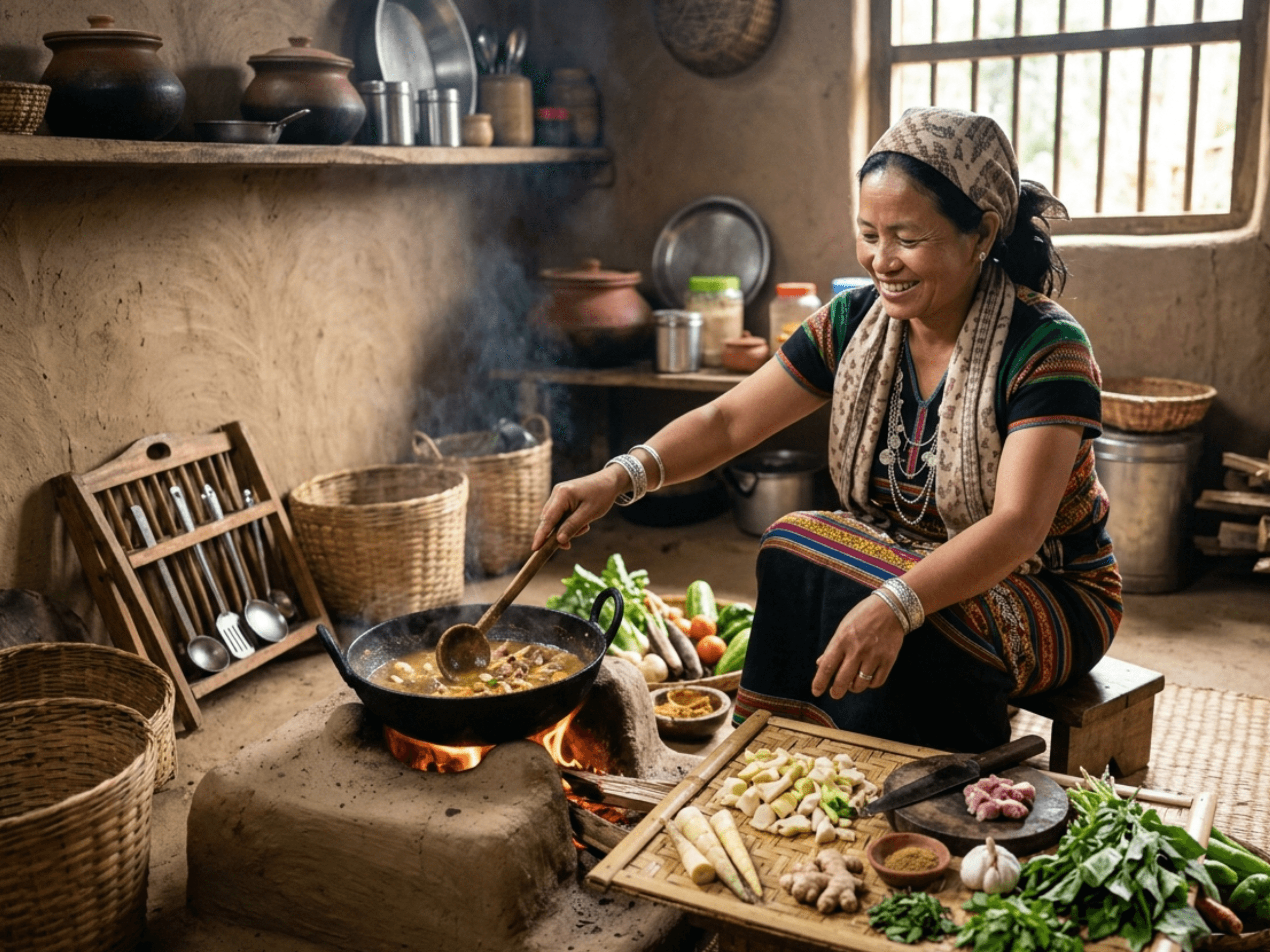 A quiet human moment preparing food