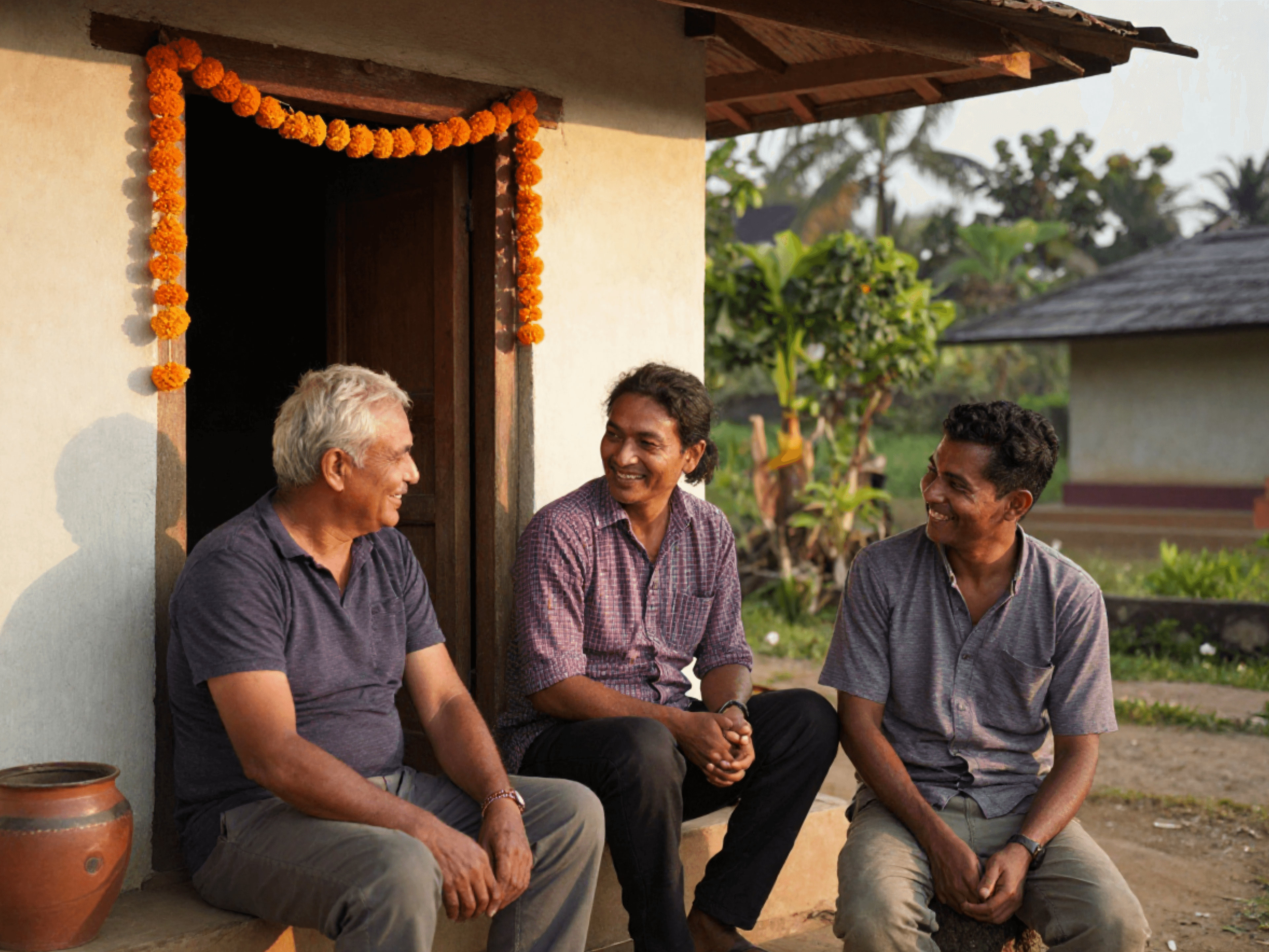 Founders Abhilasha and Bonjeet smiling at the camera